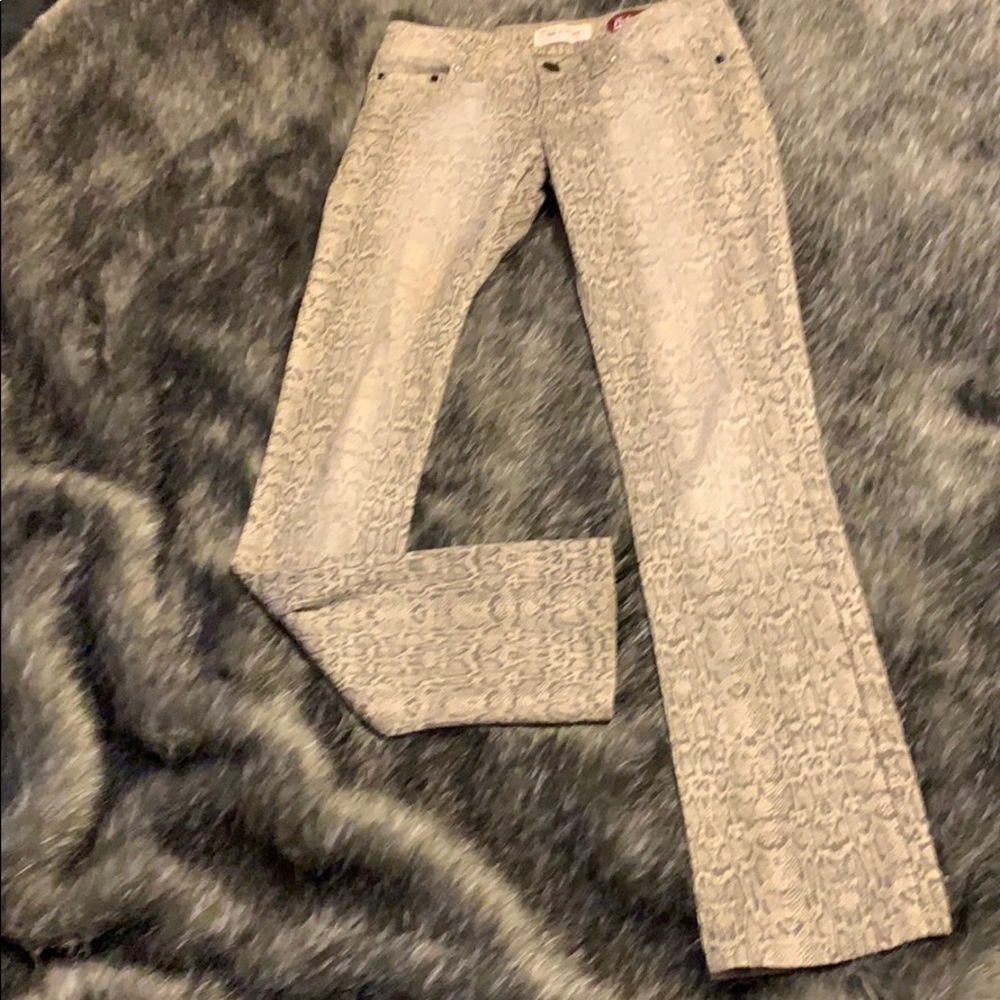 EXCELLENT CONDITION Petrol snake print jeans 26